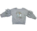 Girls Cowgirl Soul Ruffle Sweatshirt  by Shea Baby