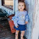 Girls Cowgirl Soul Ruffle Sweatshirt  by Shea Baby