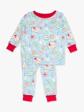 Boys Santa Sweets 1 Pc Footie Pjs or Pajama Set by RuffleButts
