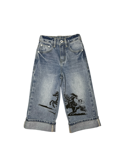 Girls Annie Oakley Denim Vintage Jeans by Shea Baby