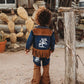 Girls Denim & Suede Fringe Jacket by Shea Baby