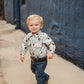 Boys Longhorn LS Pearl Snap Onesie or Shirt by Shea Baby