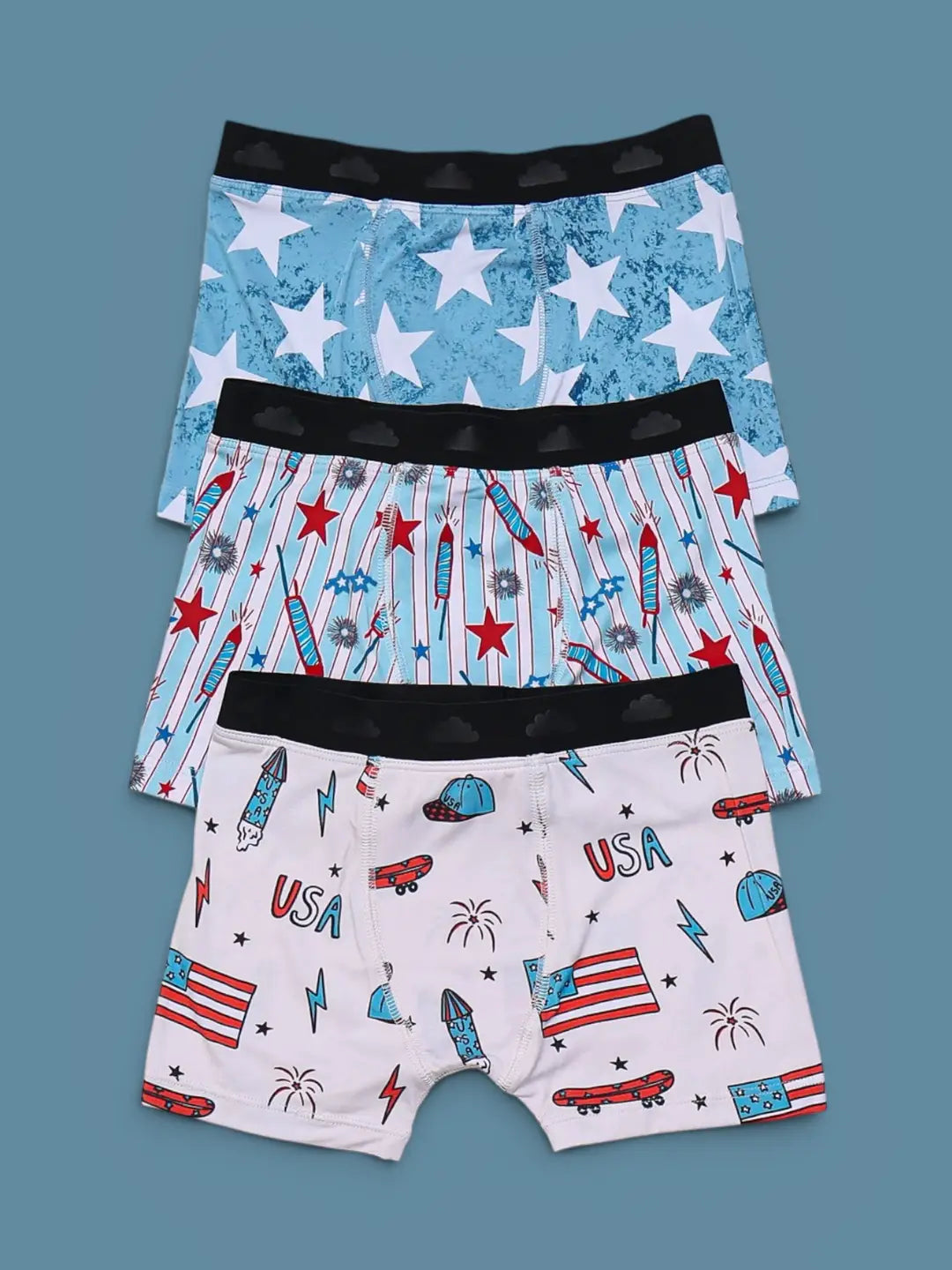 Boys Star-Spangled Skate Boxer Brief Set by Dream Big Little Co.