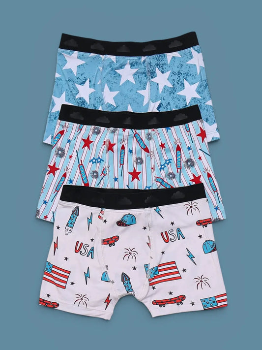 Boys Star-Spangled Skate Boxer Brief Set by Dream Big Little Co.