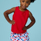 Girls Star-Spangled Active Skort by RuffleButts