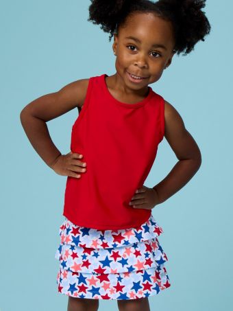 Girls Star-Spangled Active Skort by RuffleButts