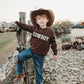 Boys Cowboy Brown Pullover by Shea Baby