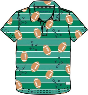 Boys Tackles & Touchdowns Knit S/S Performance Polo by Rugged Butts