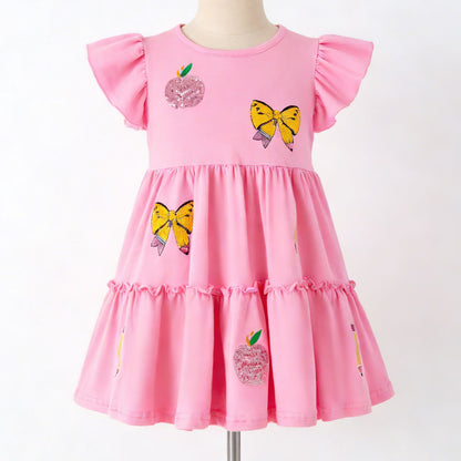 Girls Teacher's Pet Sequin Dress by Clover Cottage