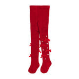 Girls Ruby Red Bedazzled Tights by Sweet Wink