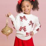 Girls Pretty Gifted Sequin Sweater by Belle Cher