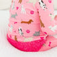Girls Pink Puppy Playtime One Piece Footie Pajamas by RuffleButts
