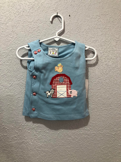 Boys Barn with Farm Animals Short Set by Three Sisters