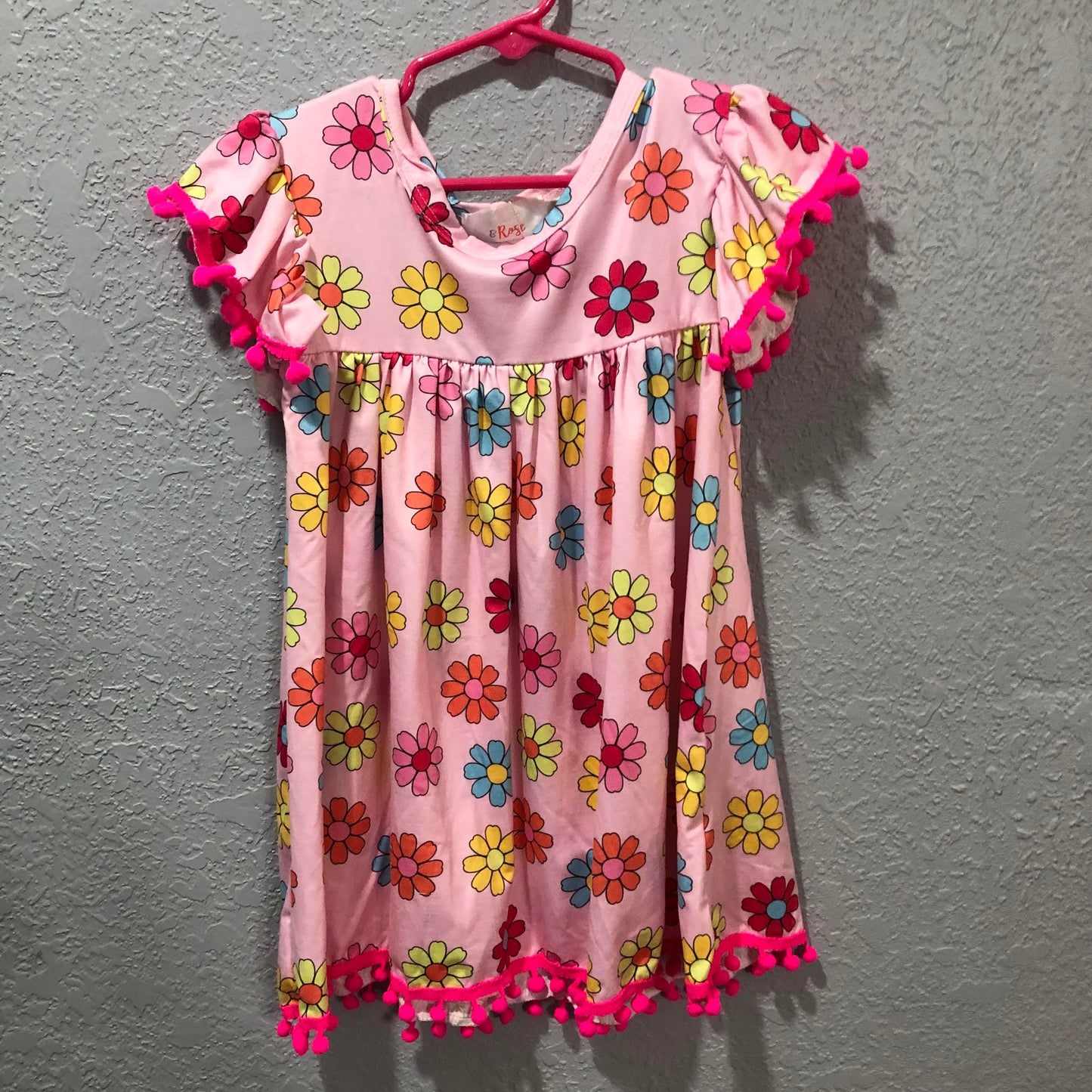 Girls Cool Vibes Pom Pom Dress by Mila & Rose