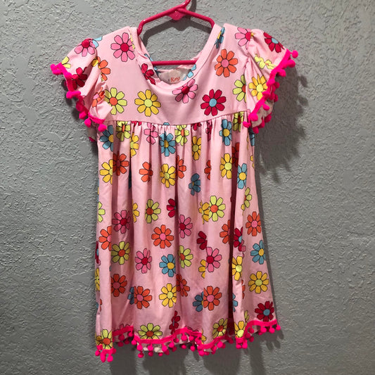 Girls Cool Vibes Pom Pom Dress by Mila & Rose