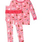 Girls Pink Puppy Playtime Long Sleeve Pajamas by RuffleButts
