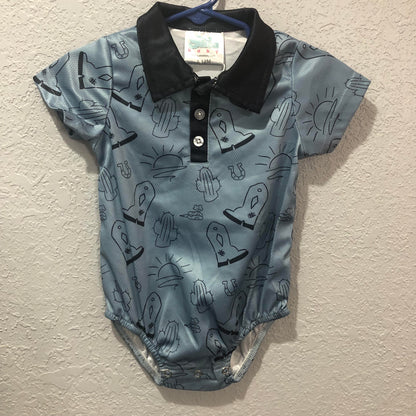 Boys Desert Blue Print Onesie or Shirt by Shea Baby