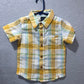 Boys Gold and Cream Plaid Woven Onesie or Shirt by Me & Henry