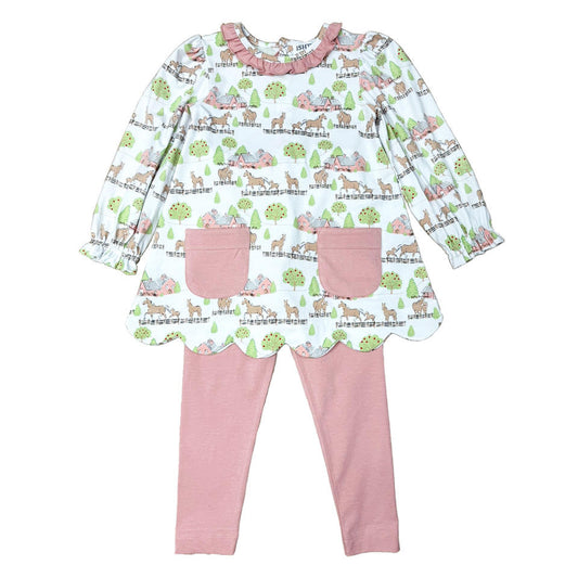 Girls Horse and Foal Leggings Set by Ishtex
