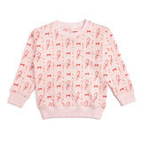 Girls Candy Cane Lane Christmas Sweatshirt by Sweet Wink