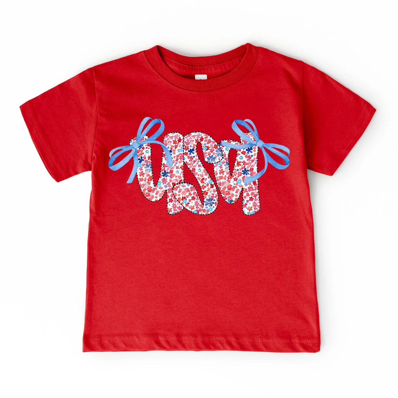 Girls Red USA T-Shirt by Holland Ave