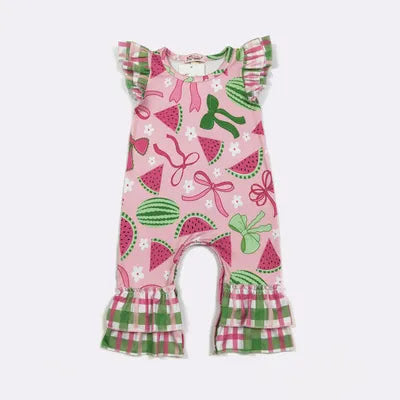 Girls Watermelon Sugar Romper by Clover Cottage