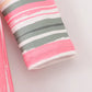 Pink, Yellow, Grey and White Stripe Twirl Dress