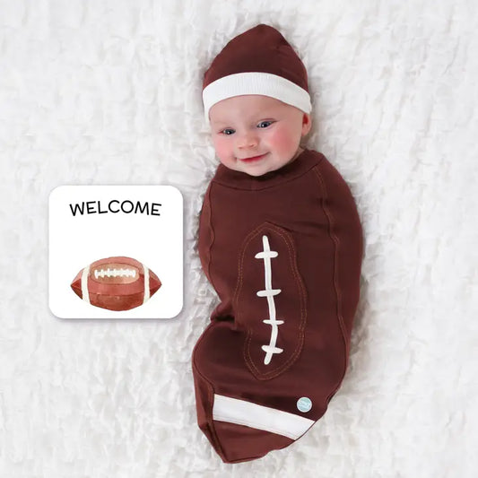 Cozy Cocoon Football Baby Swaddle