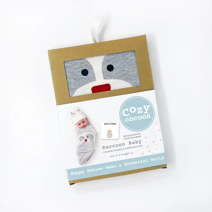 Cozy Cocoon Racoon Baby Swaddle