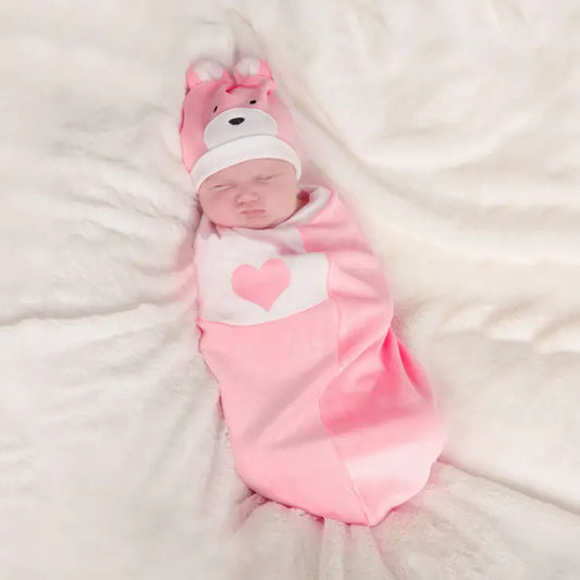 Cozy Cocoon Teddy Heart Swaddle