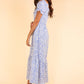 Ladies Grace & Emma Passport to Paradise Light Blue Floral Maxi Dress