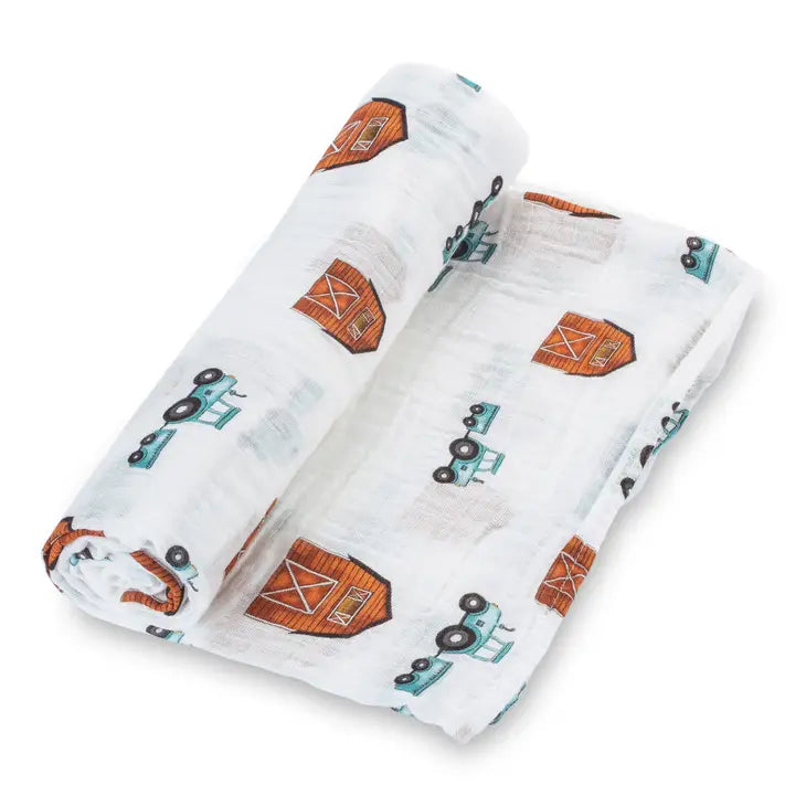 LollyBanks How We Roll - Muslin Swaddle Blanket