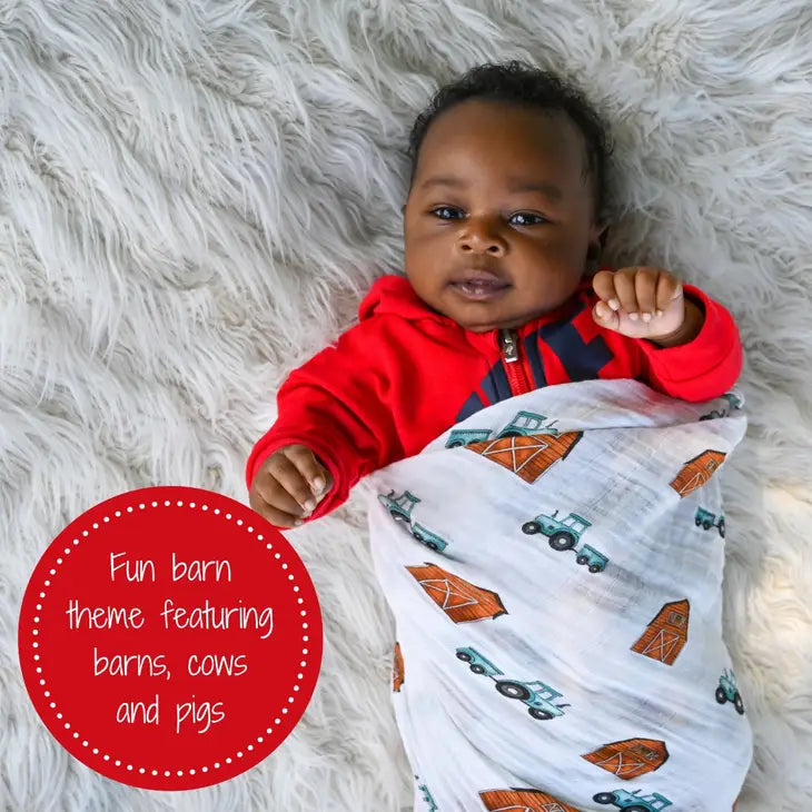 LollyBanks How We Roll - Muslin Swaddle Blanket