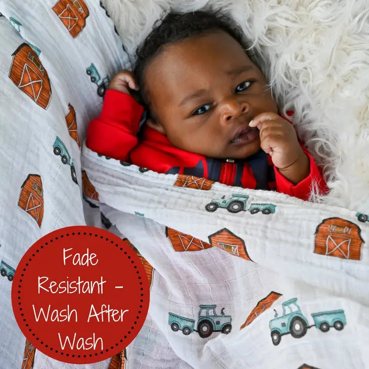 LollyBanks How We Roll - Muslin Swaddle Blanket