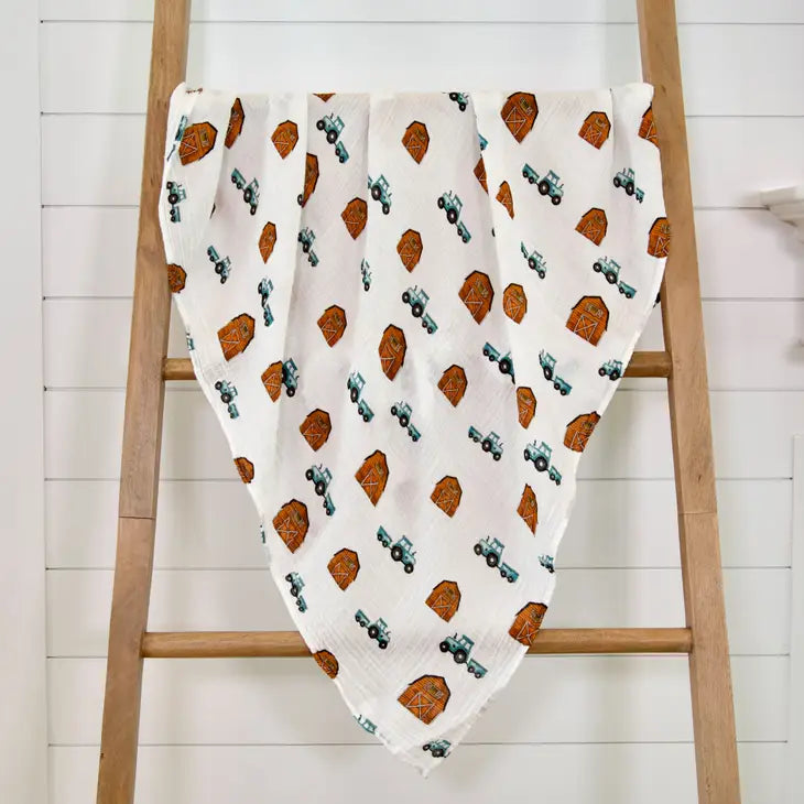 LollyBanks How We Roll - Muslin Swaddle Blanket