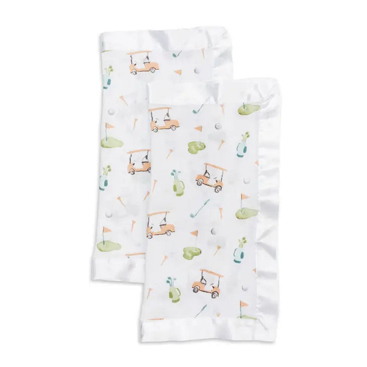 Lulujo 2-Pack Muslin Security Blankets - Golf