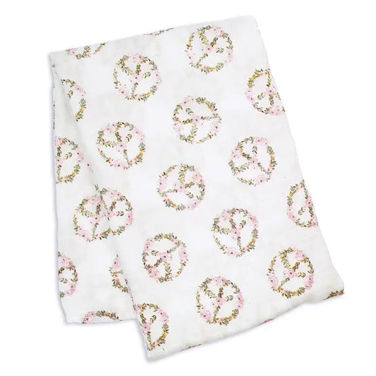 Lulujo Deluxe Bamboo Swaddle - Peace