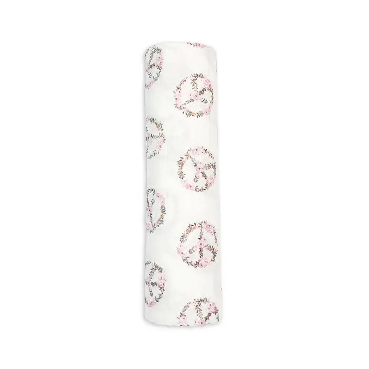 Lulujo Deluxe Bamboo Swaddle - Peace