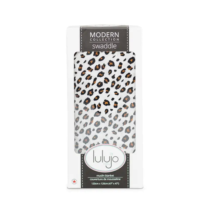 Lulujo Deluxe Bamboo Swaddle - Leopard