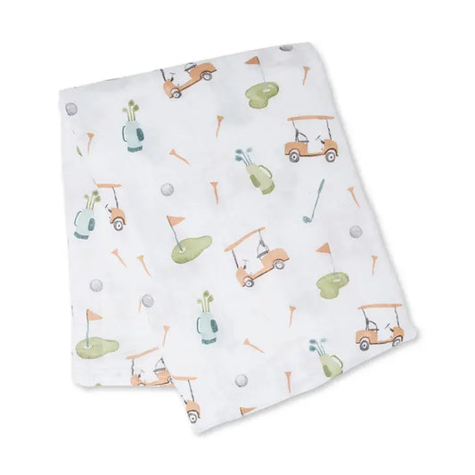 Lulujo Classic Muslin Swaddle - Golf