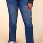 Ladies Grace & Emma The Hanna Medium Wash Shark Bite Flares