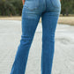 Ladies Grace & Emma The Hanna Medium Wash Shark Bite Flares