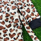 Girls Cheetah Printed Bodysuit With Cozy Fur