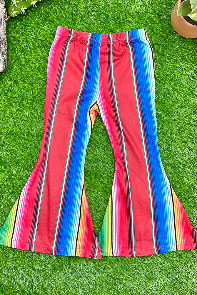 Girls Serape Printed Bootcut Pants