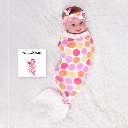 Cozy Cocoon Mermaid Baby Confetti Swaddle