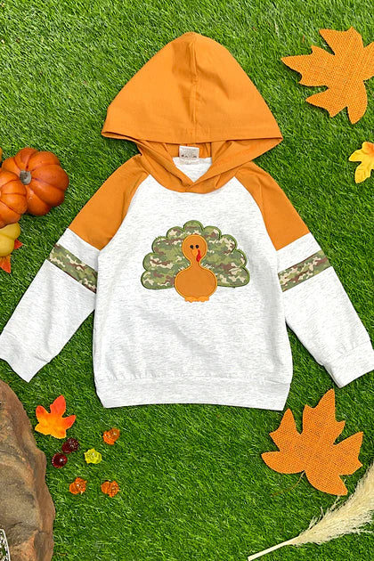 Boys Turkey Applique Hoodie