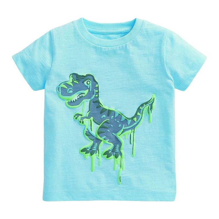 Boys Aosta Betty Sky Blue Dinosar T-Shirt