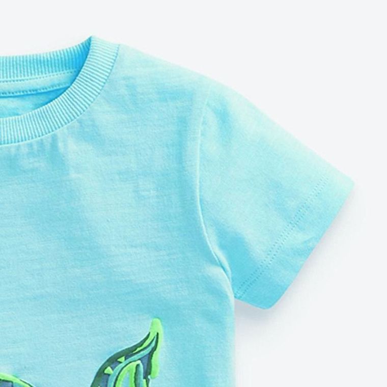 Boys Aosta Betty Sky Blue Dinosar T-Shirt