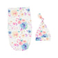 Newborn Baby Cocoon Sleeping Bag and Knotted Cap (Two-Piece Set)