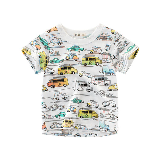 Boys White Traffic T-Shirt